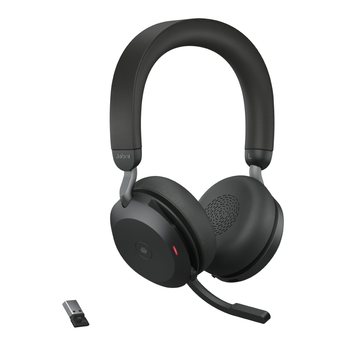 Jabra Evolve2 75 - Auricular - en oreja - Bluetooth - inalámbrico - cancelación de sonido activo - USB-A - aislamiento de ruido - negro - Certificado para Equipos de Microsoft Guatemala