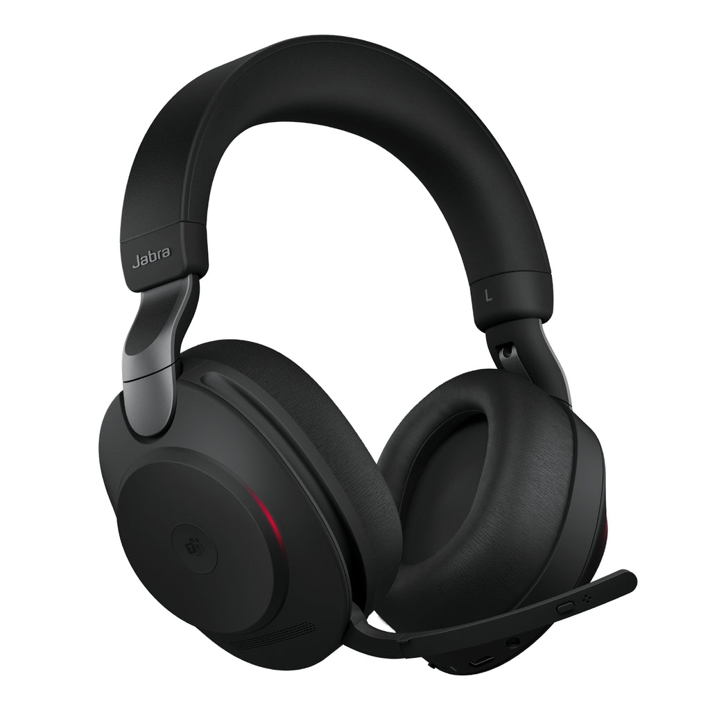 Jabra Evolve2 85 MS Stereo - Auricular - tamaño completo - Bluetooth - inalámbrico cableado - cancelación de sonido activo - conector de 35 mm - aislamiento de ruido - negro - Certificado para Equipos de Microsoft Guatemala