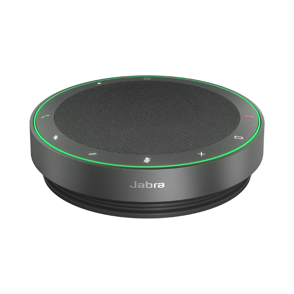 Jabra Speak2 75 UC - Altavoz manos libres - Bluetooth - inalámbrico - USB-A USB-C - gris oscuro - Certificado para salas de Zoom Certificado por Zoom Certificado por Alcatel-Lucent Certificado por Avaya Cisco Webex Certified Certificado por Unify Certificado por MFi Certificado por Google Meet Certificado por Amazon Chime Certificado por Google Fast Pair Guatemala