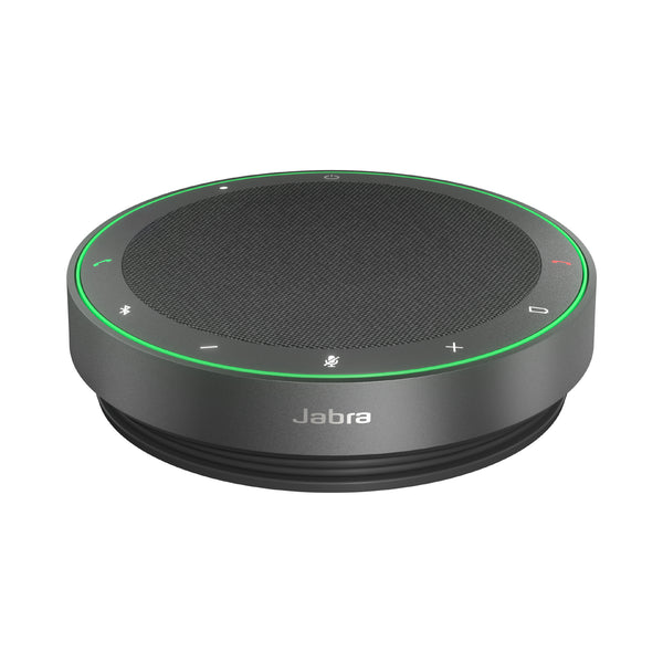 Jabra Speak2 75 UC - Altavoz manos libres - Bluetooth - inalámbrico - USB-A USB-C - gris oscuro - Certificado para salas de Zoom Certificado por Zoom Certificado por Alcatel-Lucent Certificado por Avaya Cisco Webex Certified Certificado por Unify Certificado por MFi Certificado por Google Meet Certificado por Amazon Chime Certificado por Google Fast Pair Guatemala