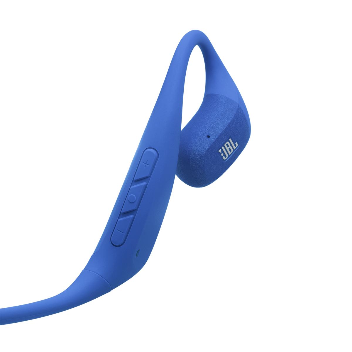 Controles de los audífonos deportivos JBL Endurance Pace azules