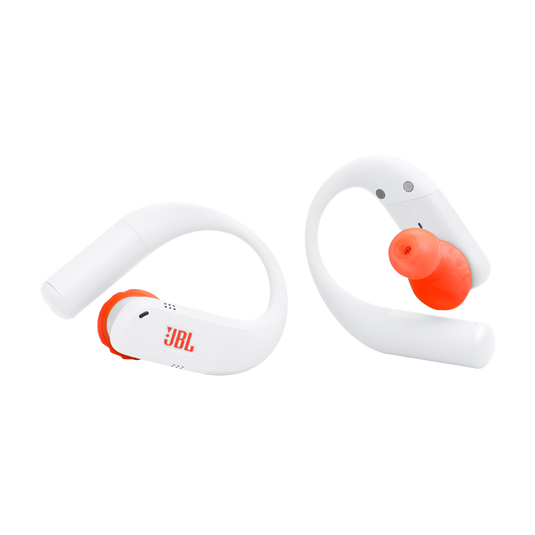 Audífonos JBL Endurance Peak 4 blanco y naranja