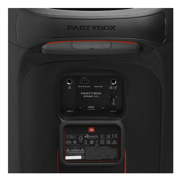 JBL PartyBox Stage 320 - Altavoz de fiesta - para uso portátil - inalámbrico - Bluetooth - controlado por aplicación - 240 vatios - 2 vías - negro Guatemala