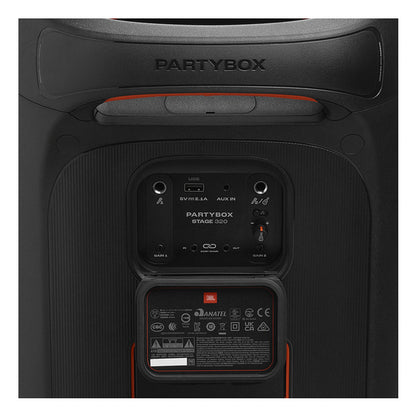 JBL PartyBox Stage 320 - Altavoz de fiesta - para uso portátil - inalámbrico - Bluetooth - controlado por aplicación - 240 vatios - 2 vías - negro Guatemala