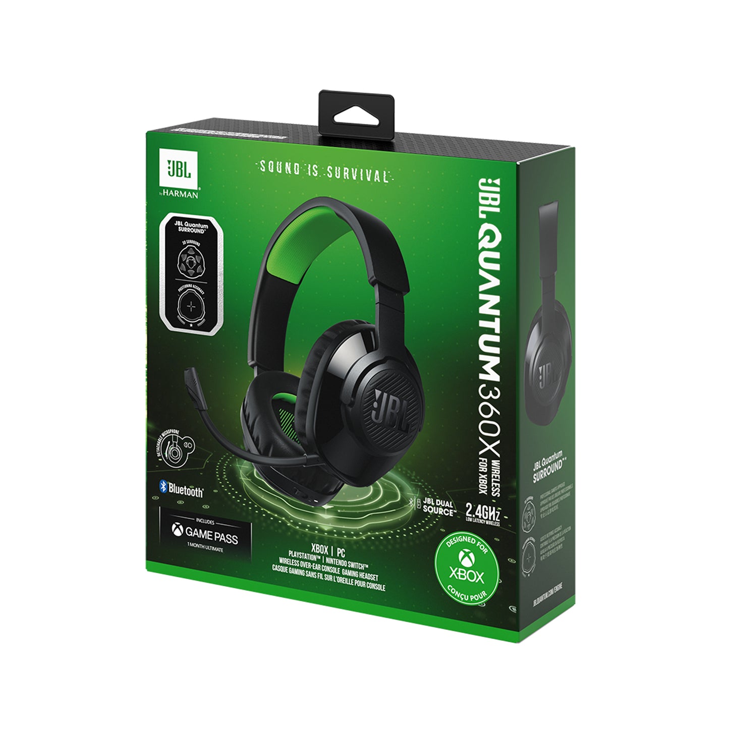 JBL Quantum 360X - Headset - full size - Bluetooth - wireless - black Guatemala