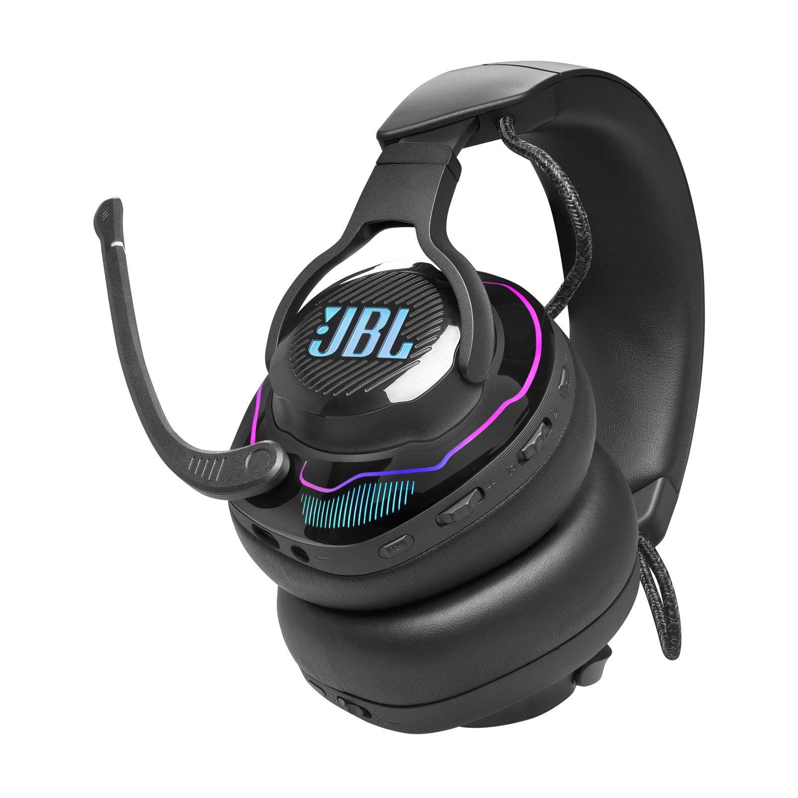 JBL Quantum 910 Wireless - Headset - full size - Bluetooth / 2.4 GHz radio frequency - wireless, wired - active noise canceling - 3.5 mm jack - black Guatemala