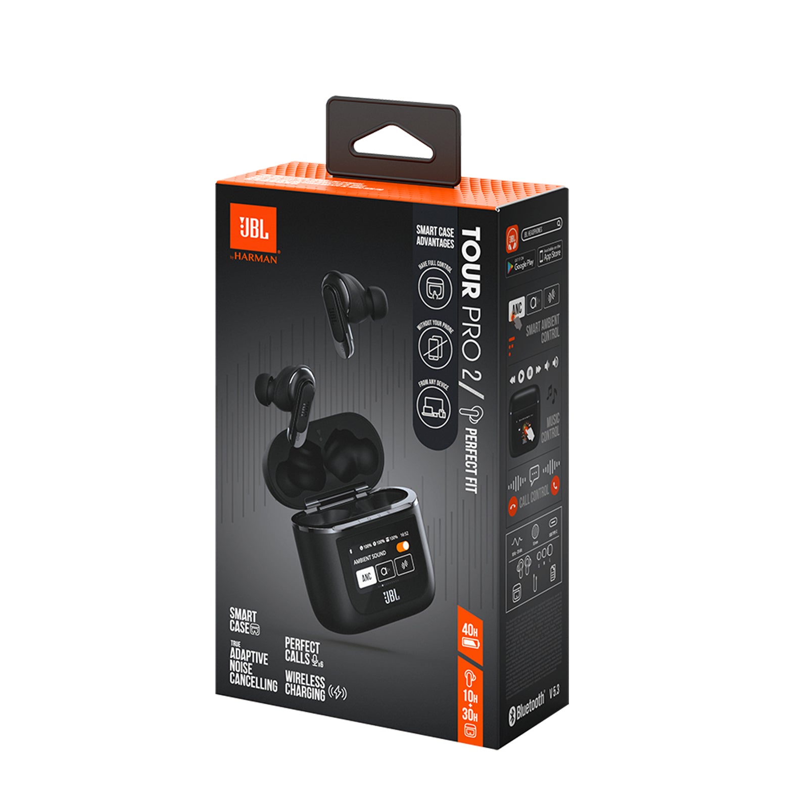 JBL Tour Pro 2 - Auriculares inalámbricos con micro - en oreja - Bluetooth - cancelación de sonido activo - negro Guatemala