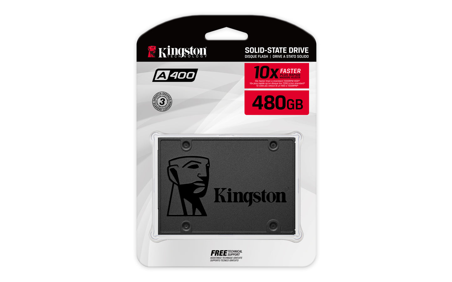 Kingston A400 - SSD - 480 GB - interno - 2.5\" - SATA 6Gb/s Guatemala