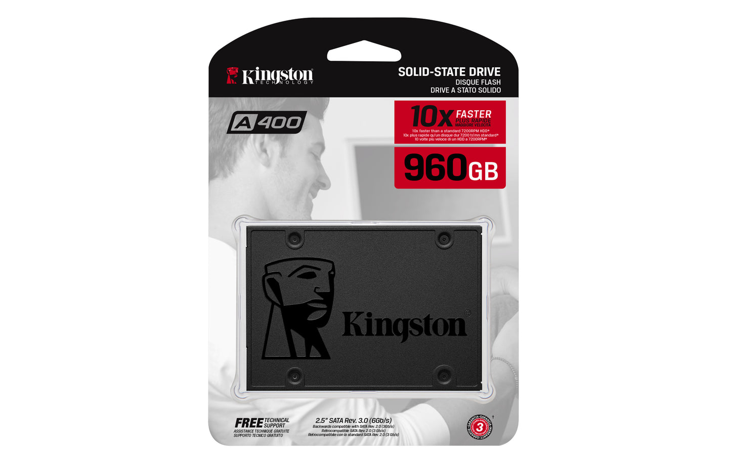 Kingston A400 - SSD - 960 GB - interno - 2.5\" - SATA 6Gb/s Guatemala