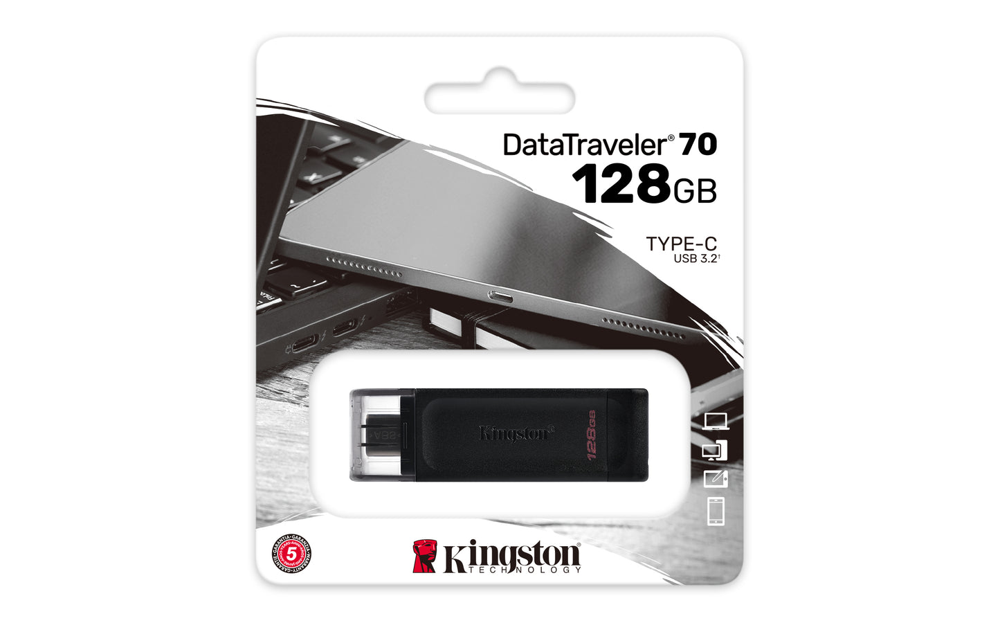 Kingston DataTraveler 70 - Unidad flash USB - 128 GB - USB-C 3.2 Gen 1 Guatemala