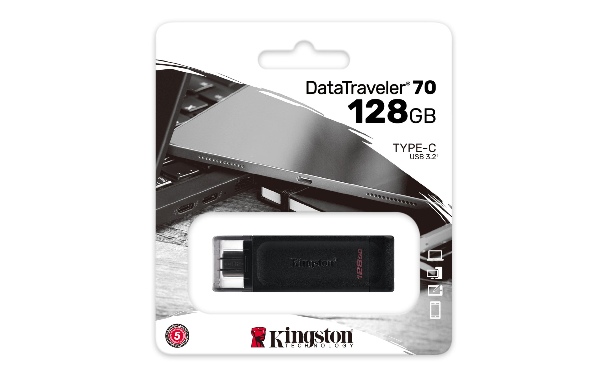 Kingston DataTraveler 70 - Unidad flash USB - 128 GB - USB-C 3.2 Gen 1 Guatemala