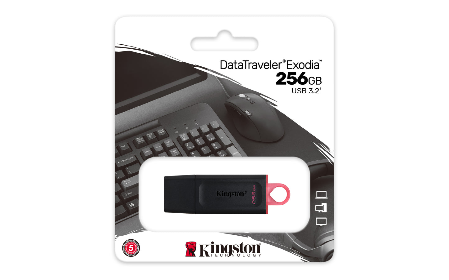 Kingston DataTraveler Exodia - Unidad flash USB - 256 GB - USB 3.2 Gen 1 - negro/rosa Guatemala