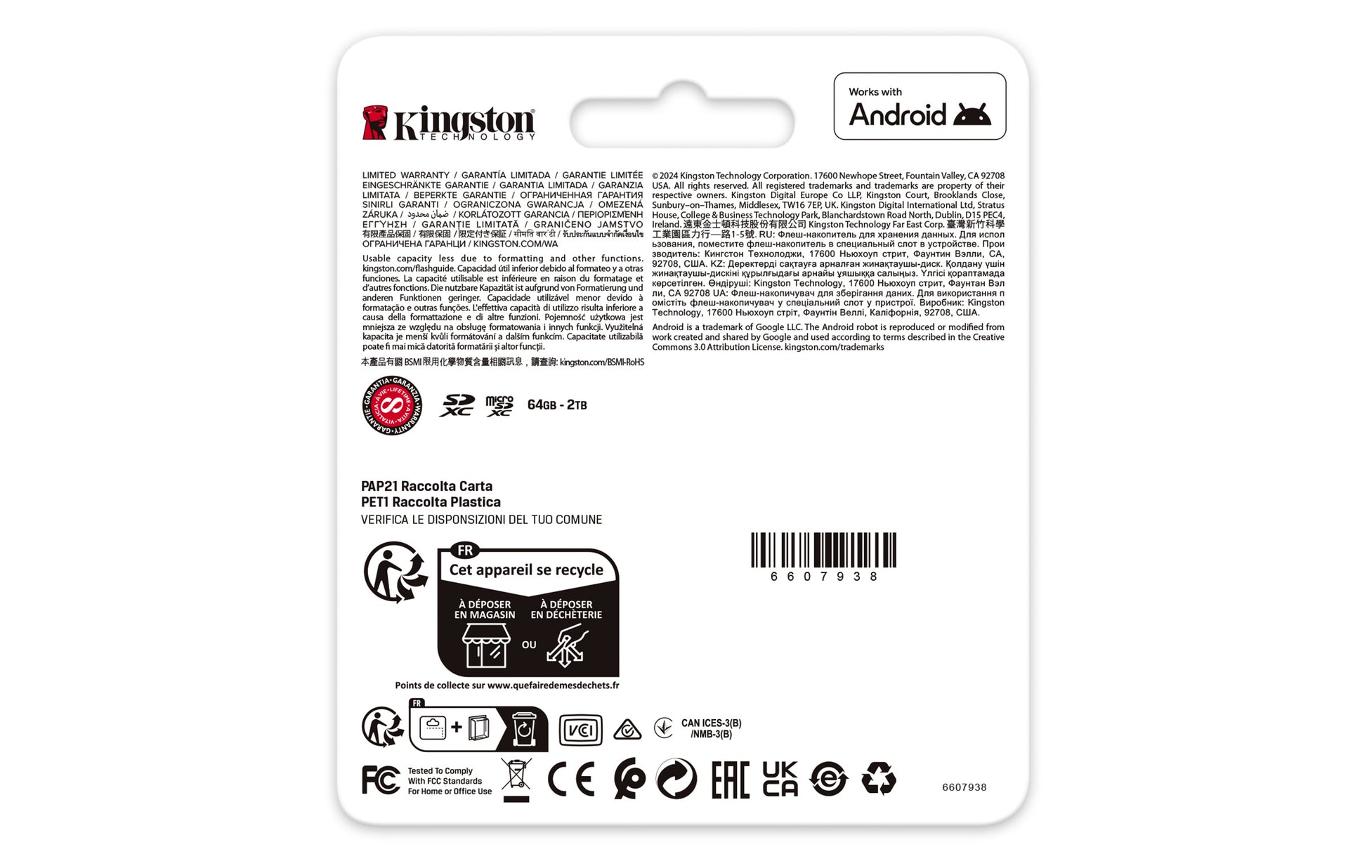 Kingston - Flash memory card - miniSDHC - V30 Card + Adapter Guatemala