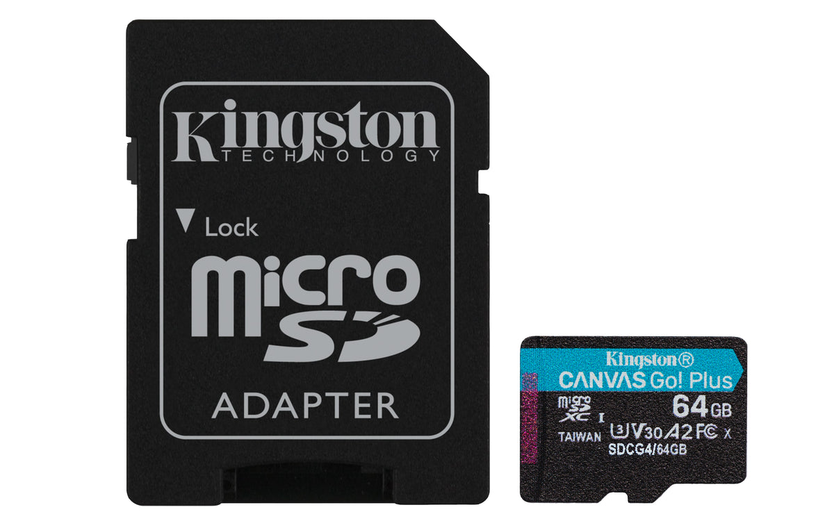 Kingston - Flash memory card - SDHC Memory Card - 64GB microSDXC Canvas Go Plus Guatemala