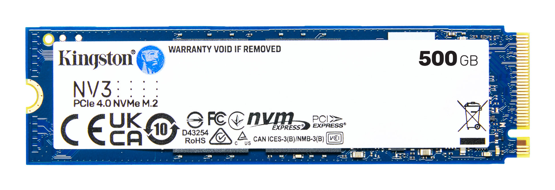 Kingston - Internal hard drive - 500 GB - Solid state drive - NV3 M.2 2280 NVMe Up to 6000 M Guatemala
