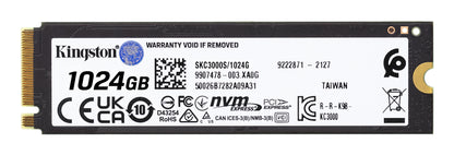 Kingston KC3000 - SSD - 1024 GB - interno - M.2 2280 - PCIe 4.0 (NVMe) - para Intel Next Unit of Computing 12 Pro Kit - NUC12WSKi5 Guatemala
