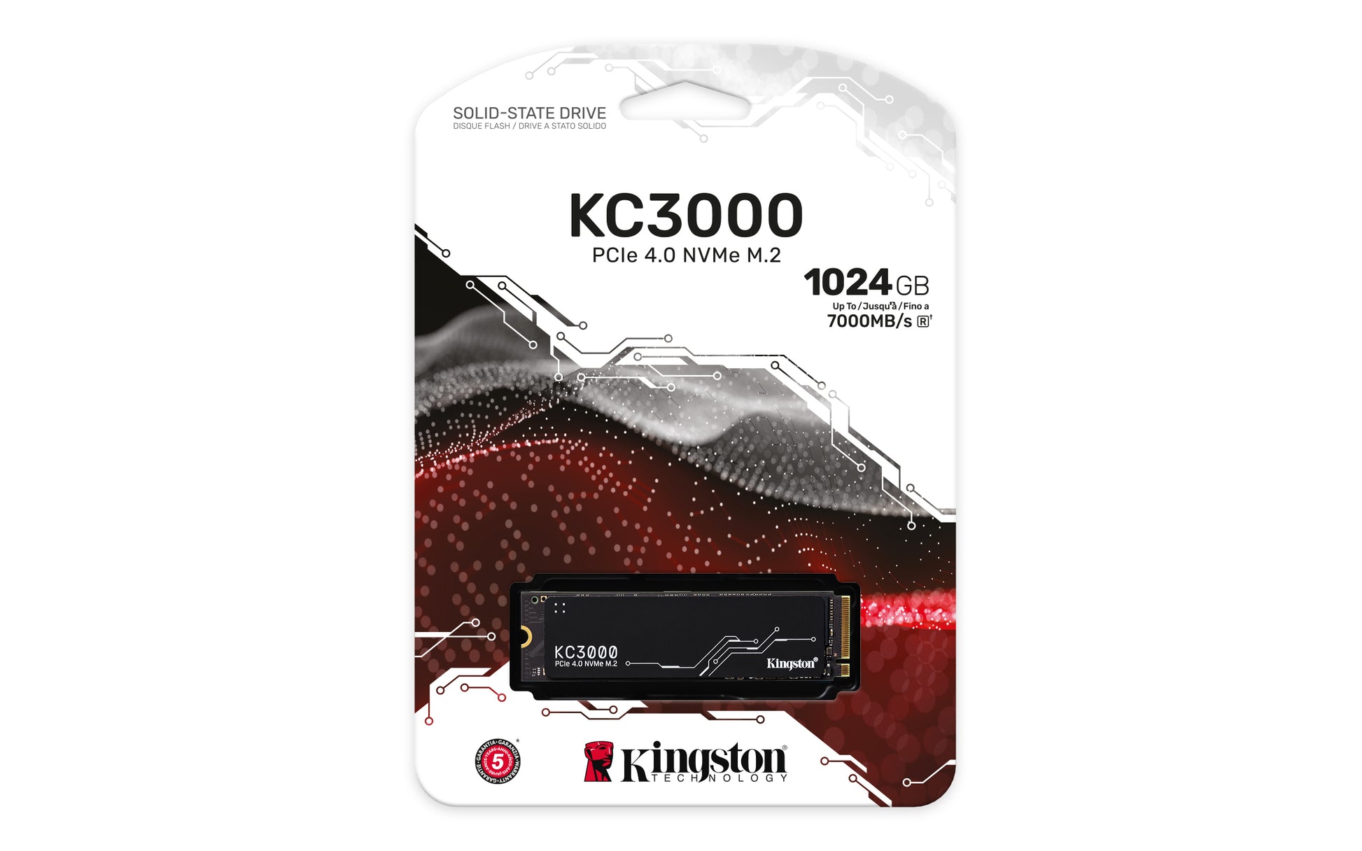 Kingston KC3000 - SSD - 1024 GB - interno - M.2 2280 - PCIe 4.0 (NVMe) - para Intel Next Unit of Computing 12 Pro Kit - NUC12WSKi5 Guatemala