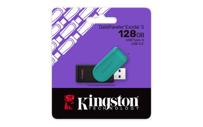 Kingston - USB flash drive - USB 3.2 Gen 1 - Exodia S Black Turquoise Guatemala