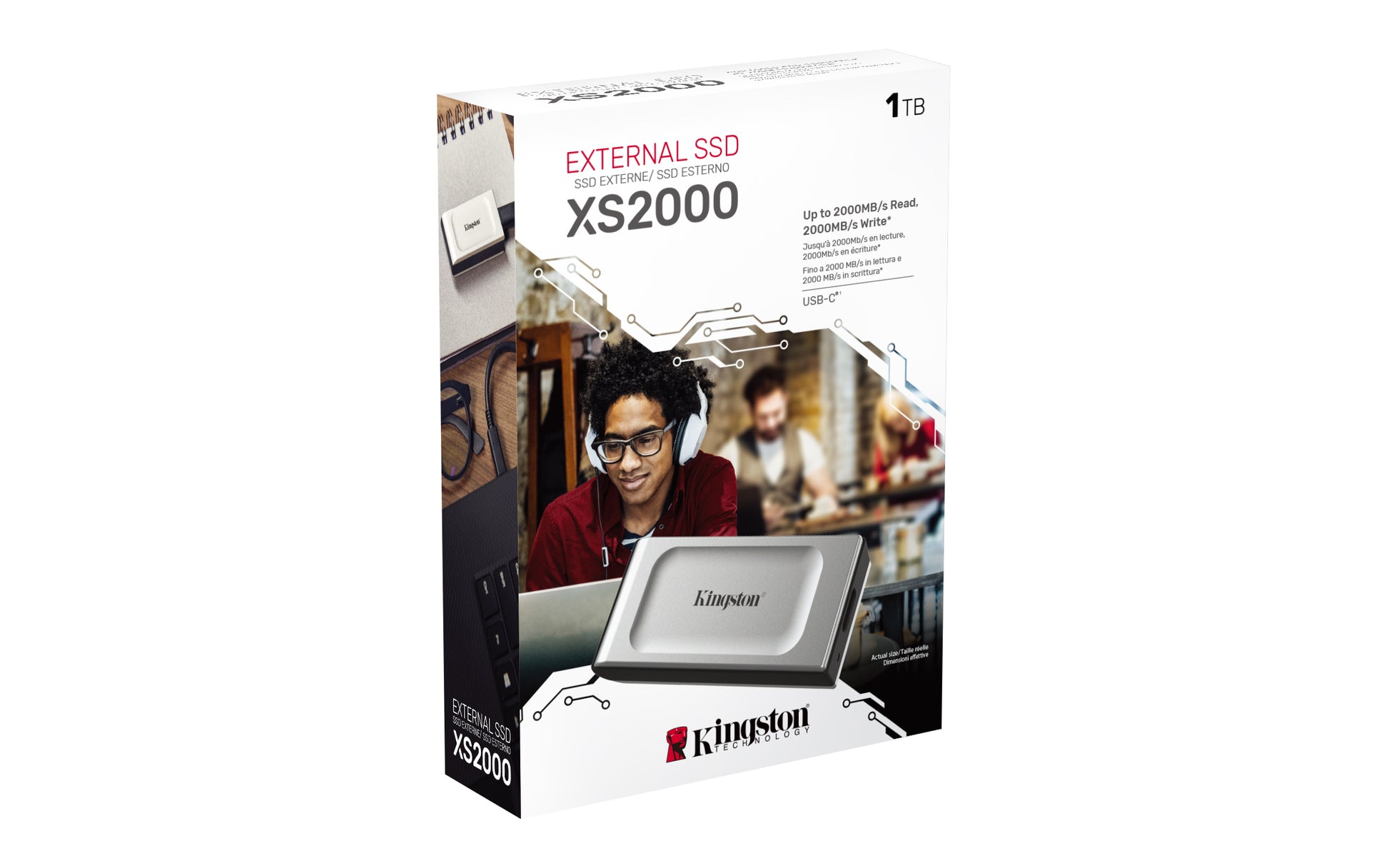 Kingston XS2000 - SSD - 1 TB - externo (portátil) - USB 3.2 Gen 2x2 (USB-C conector) Guatemala