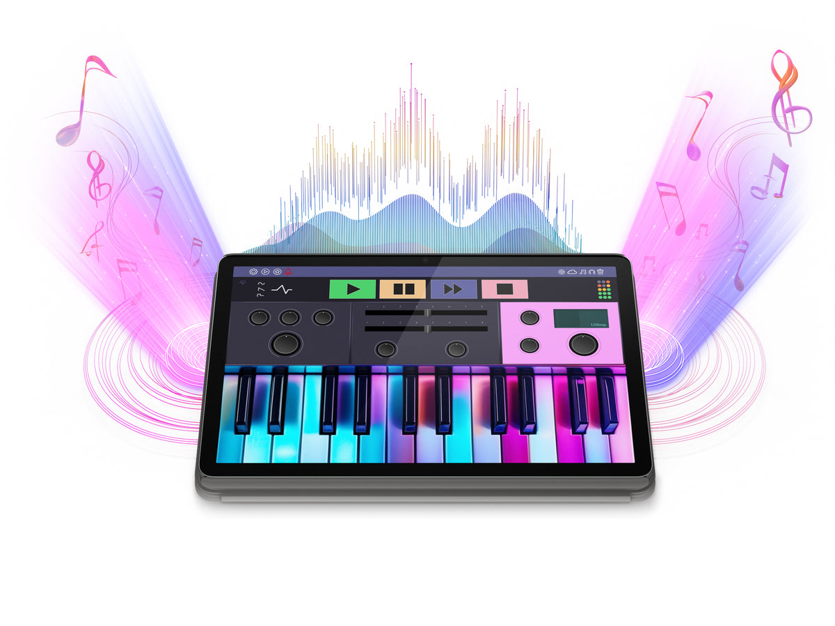 Lenovo Tab - 10.1" - WUXGA (1920x1200) - WIFI Android 14 or Later - MediaTek Helio G85 - 4GB Soldered LPDDR4x - 28GB eMMC 5.1 - Luna Grey + + Folio Case + Stereo Earbuds Guatemala