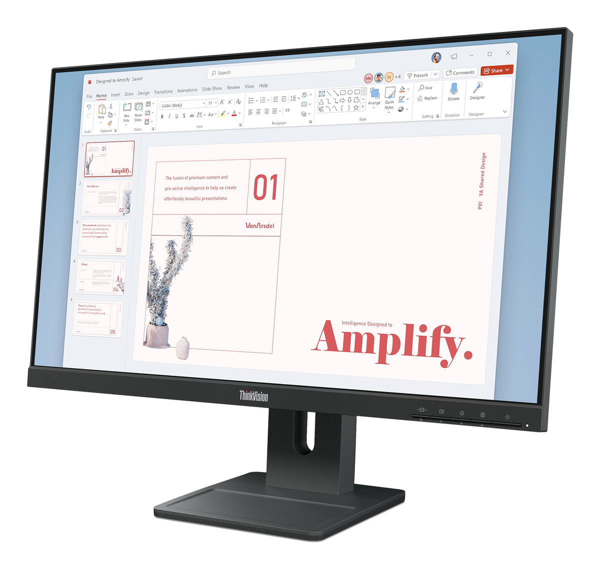Lenovo ThinkVision E24-40 - 23.8" - 1920 x 1080 - DisplayPort / HDMI / VGA - 3-year limited warranty Guatemala