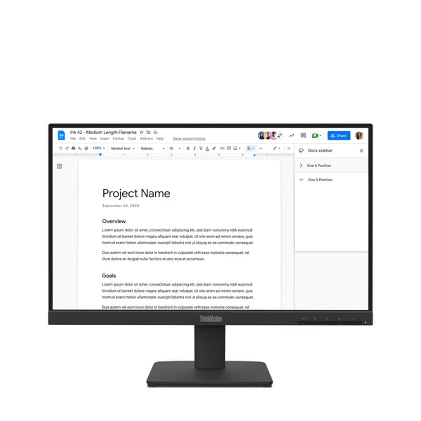 Lenovo ThinkVision S22-4e - 21.5" - 1920 x 1080 - HDMI / VGA - 100Hz Guatemala