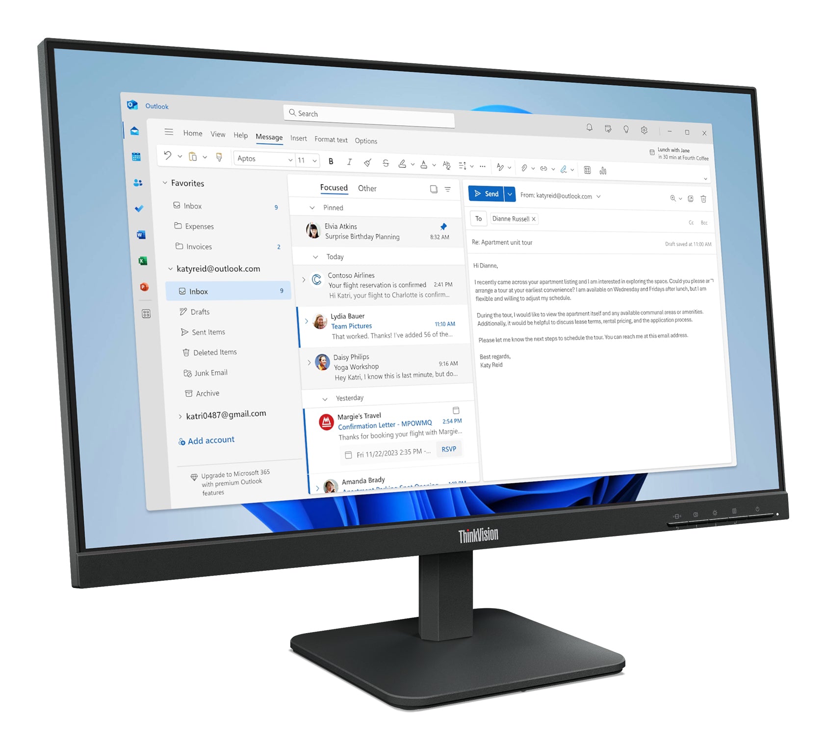 Lenovo ThinkVision S24-4e - WLED - 23.8" - FHD (1920x1080) - IPS - VGA / HDMI - Raven Black -3-year warranty Guatemala
