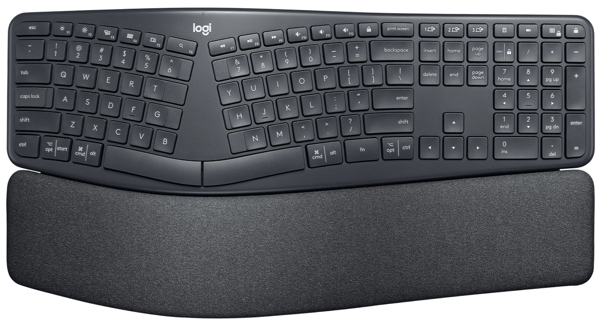 Logitech ERGO K860 - Teclado - inalámbrico - 2.4 GHz, Bluetooth 5.0 Guatemala