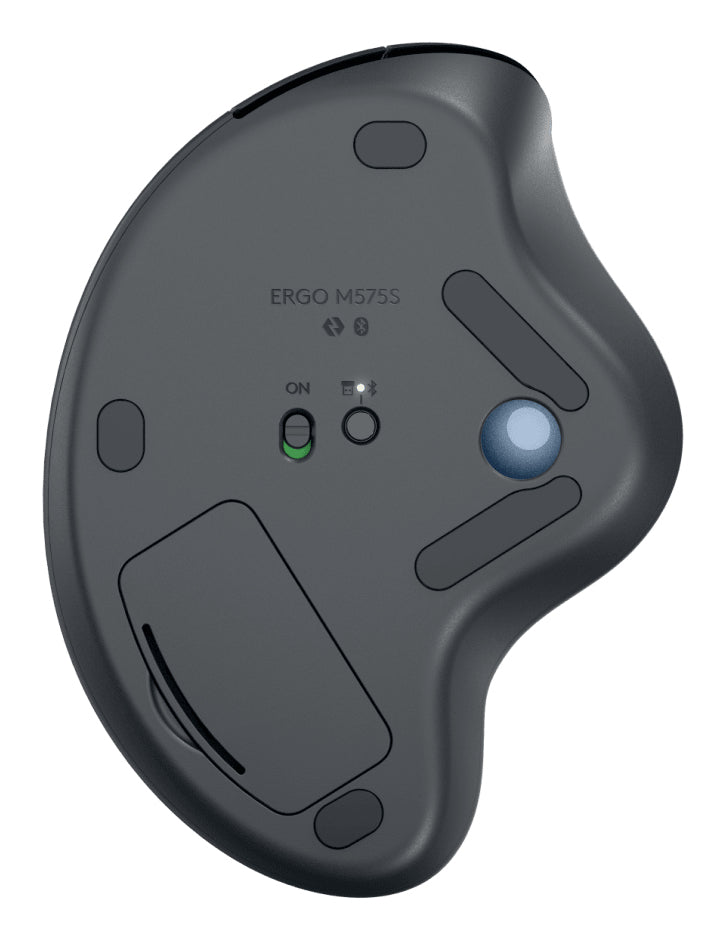Logitech Ergo M575S Series - Mouse - Graphite+Blue Ball Bt Guatemala