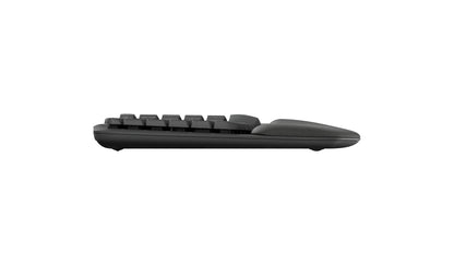Logitech Ergo Series Wave Keys Wireless Ergonomic Keyboard with Cushioned Palm Rest, Graphite - Teclado - con reposamanos acolchado - inalámbrico - Bluetooth LE - grafito Guatemala