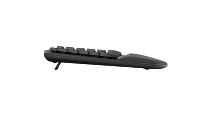 Logitech Ergo Series Wave Keys Wireless Ergonomic Keyboard with Cushioned Palm Rest, Graphite - Teclado - con reposamanos acolchado - inalámbrico - Bluetooth LE - grafito Guatemala