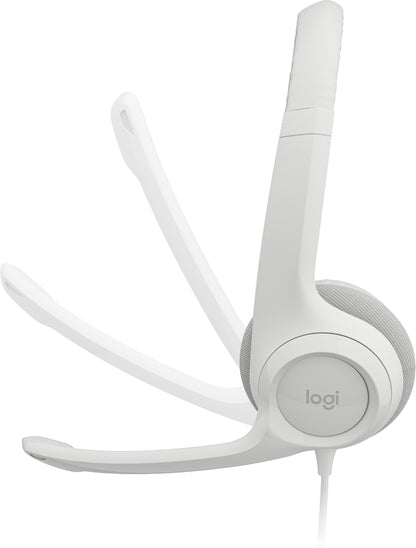 Logitech H390 Wired Headset for PC/Laptop, Off-white - Headset - on-ear - wired - USB-A - off-white Guatemala