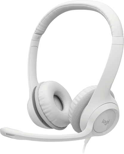 Logitech H390 Wired Headset for PC/Laptop, Off-white - Headset - on-ear - wired - USB-A - off-white Guatemala
