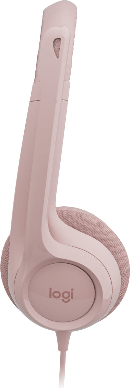 Logitech H390 Wired Headset for PC/Laptop, Rose - Headset - on-ear - wired - USB-A - rose Guatemala