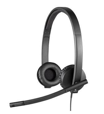 Logitech H570e Wired Headset Stereo Headphones with Noise-Cancelling Microphone USB in-Line Controls with Mute Button Indicator LED PC/Mac/Laptop - Black - Auricular - en oreja - cableado - USB - Certificado para Skype Empresarial con certificación Lync 2013 Guatemala
