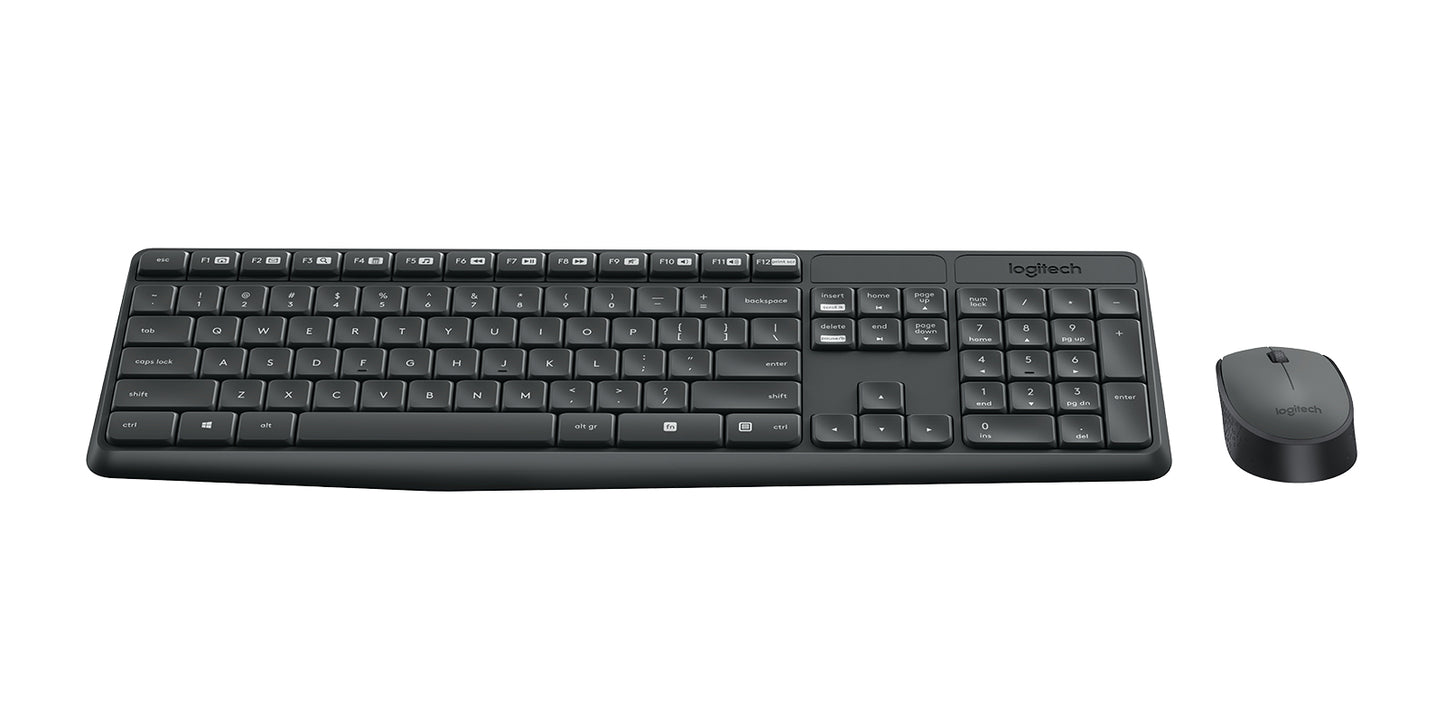 Logitech - Juego de teclado y ratón - MK235 - Español - Inalámbrico - USB - Negro Guatemala