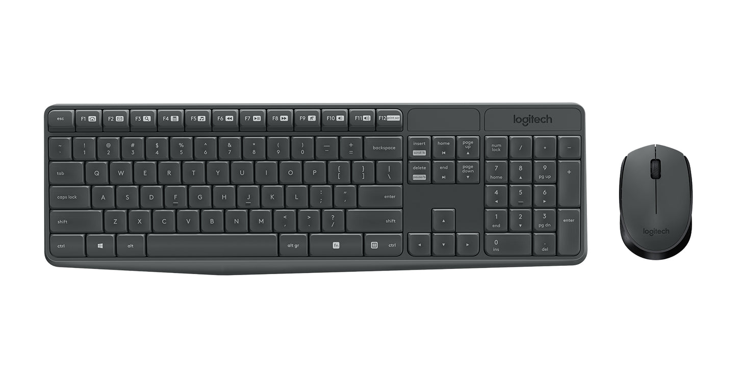 Logitech - Juego de teclado y ratón - MK235 - Español - Inalámbrico - USB - Negro Guatemala