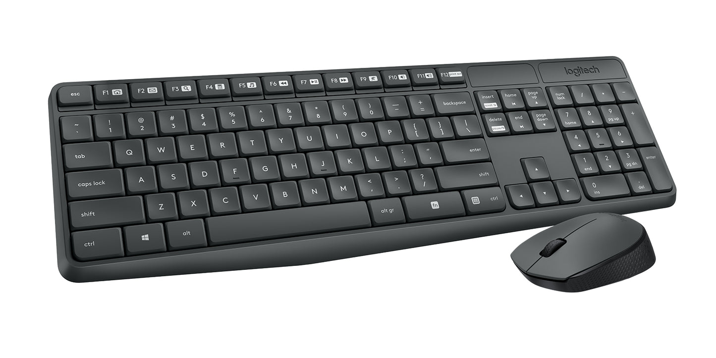 Logitech - Juego de teclado y ratón - MK235 - Español - Inalámbrico - USB - Negro Guatemala
