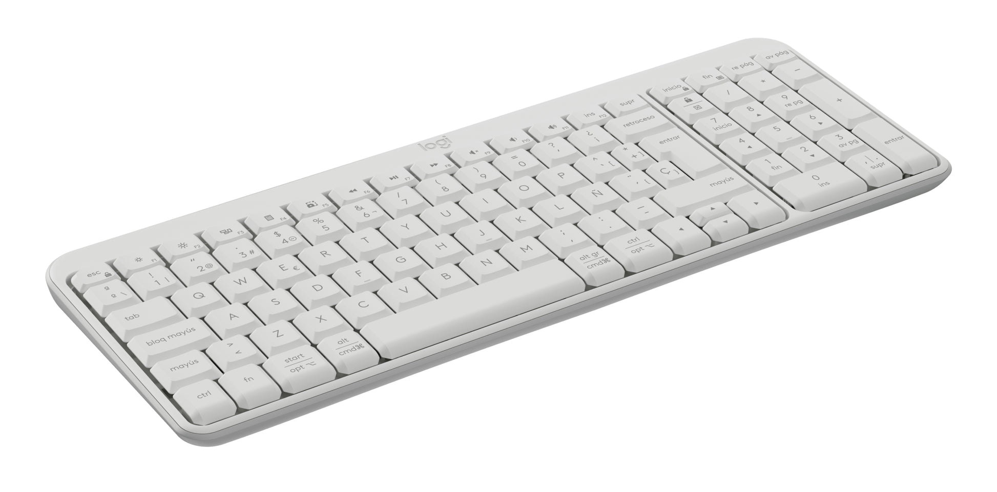 Logitech-K250 Compact Bluetooth Wireless Keyboard - Spanish Off-White Guatemala