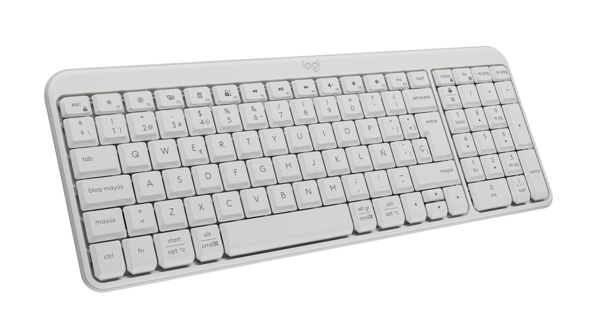 Logitech-K250 Compact Bluetooth Wireless Keyboard - Spanish Off-White Guatemala