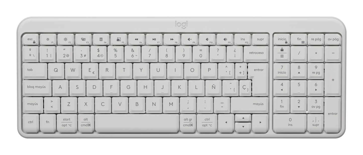 Logitech-K250 Compact Bluetooth Wireless Keyboard - Spanish Off-White Guatemala