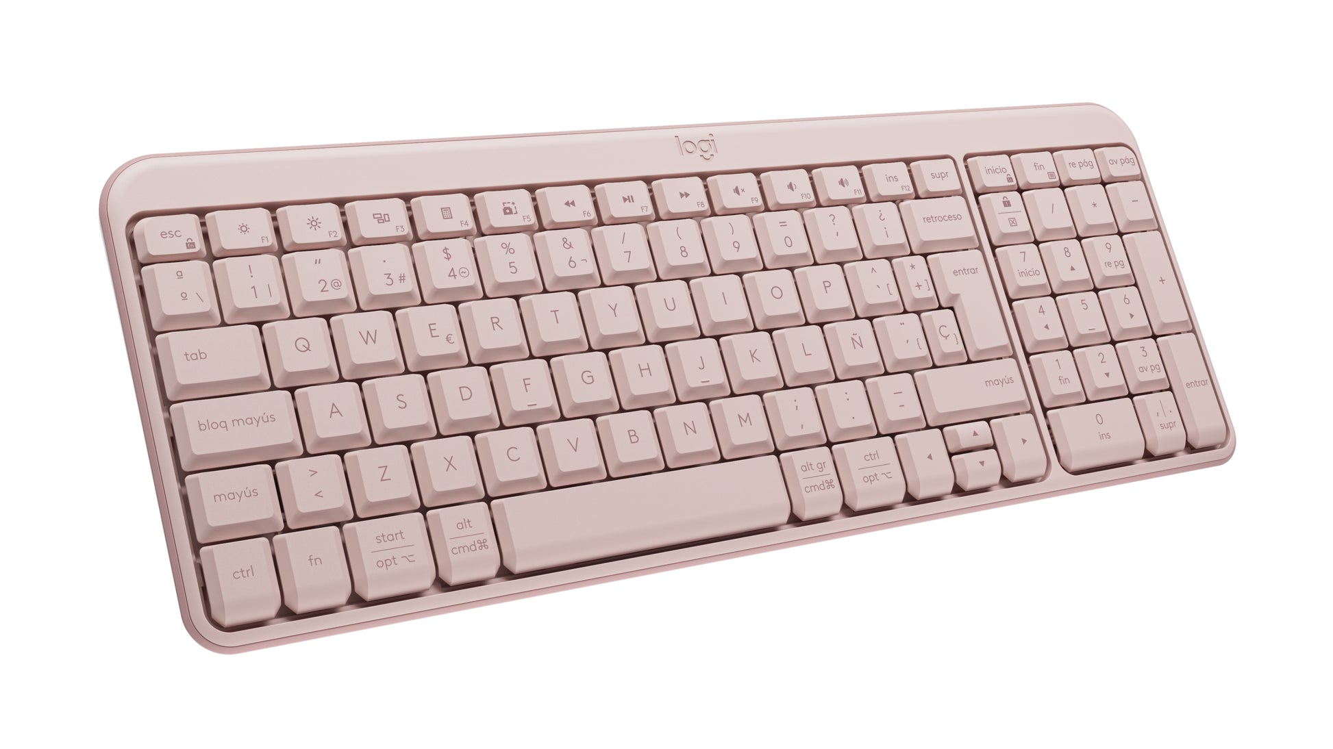 Logitech-K250 Compact Bluetooth Wireless Keyboard - Spanish - Rose Guatemala