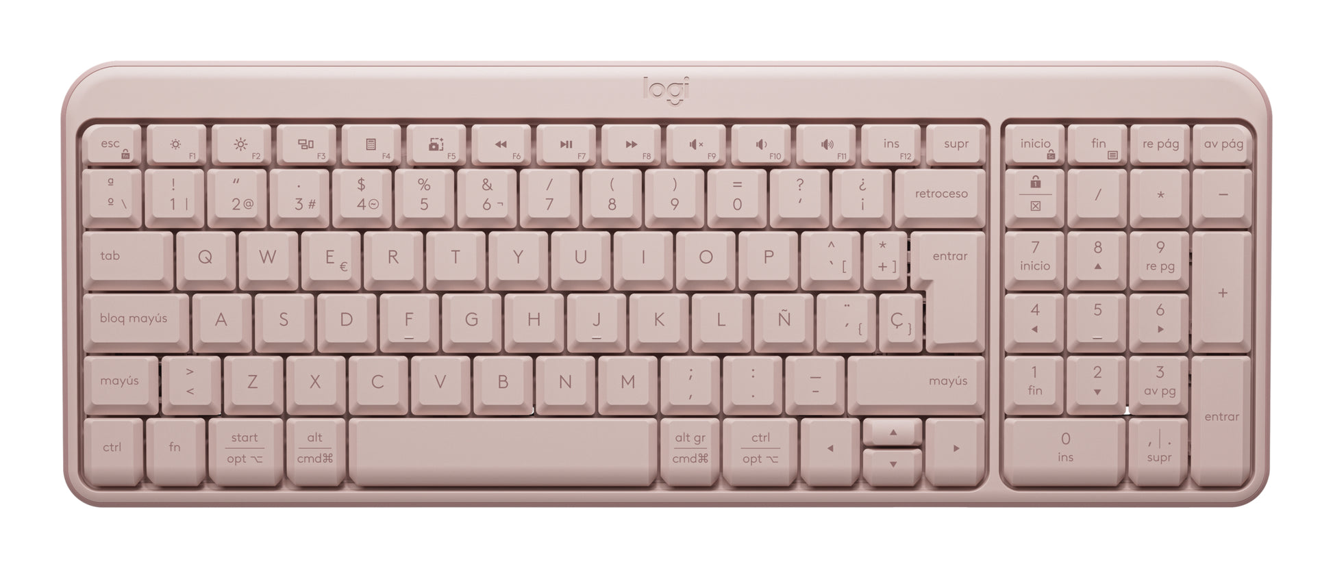 Logitech-K250 Compact Bluetooth Wireless Keyboard - Spanish - Rose Guatemala