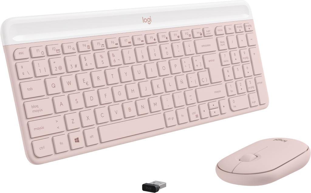 Logitech - Keyboard and mouse set - Spanish - Wireless - Rose Guatemala