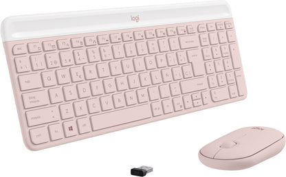 Logitech - Keyboard and mouse set - Spanish - Wireless - Rose Guatemala