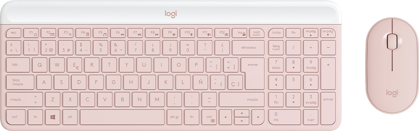 Logitech - Keyboard and mouse set - Spanish - Wireless - Rose Guatemala