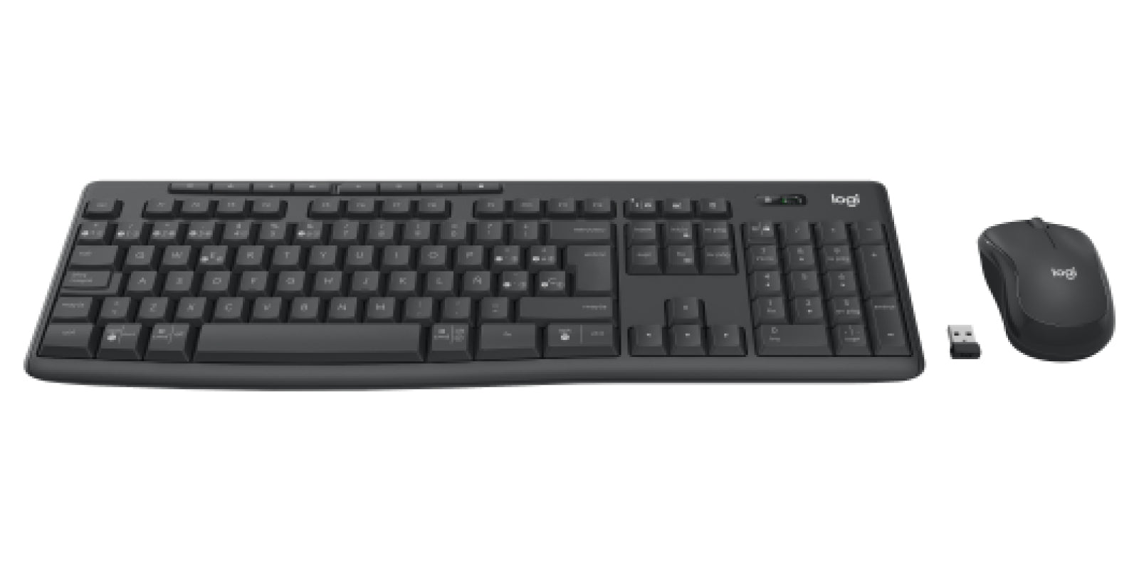 Logitech - Keyboard and mouse set - Wireless - Graphite - MK370 Combo for Business Span Guatemala
