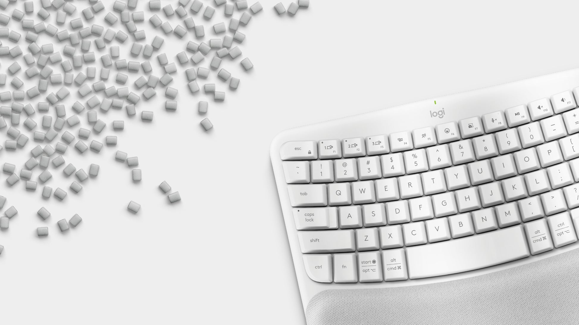 Logitech - Keyboard - Wave keys - Spanish - Off white Guatemala