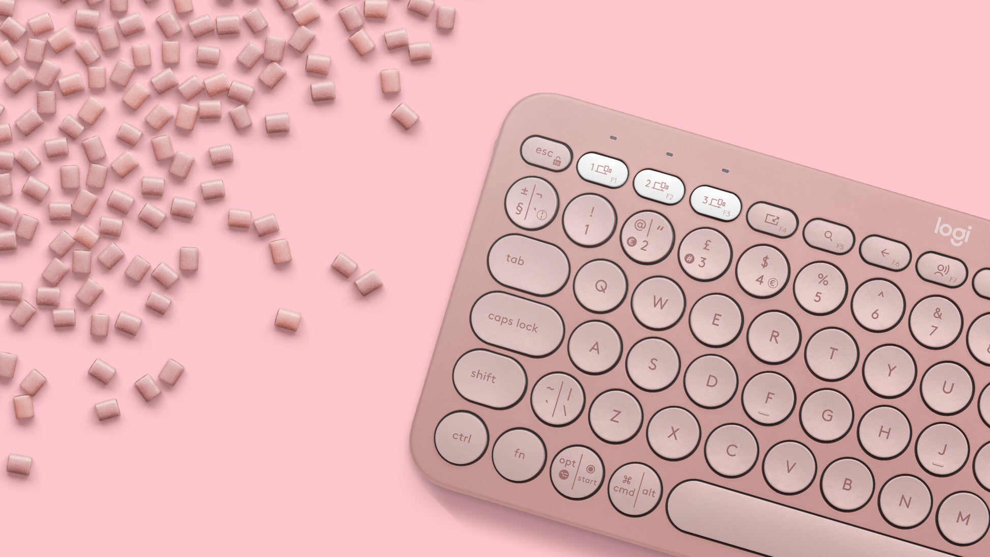 Logitech - Keyboard - Wireless - Rose - Con Bluetooth Guatemala