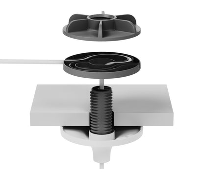 Logitech - Kit de montaje (montaje de techo soporte del micrófono) - para micrófono - blanco - se puede instalar en el techo colgante - para Rally Mic Pod Room Solution Large Guatemala